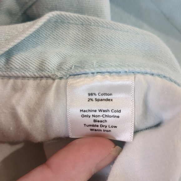 Talbots women's Capri jeans, blue/green, size 12 - Picture 5 of 7